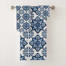 Mediterrane Tegels, Portugees, Azulejo, Majolica Bad Handdoek