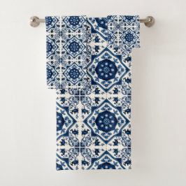 Mediterrane Tegels, Portugees, Azulejo, Majolica Bad Handdoek