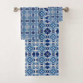 Mediterrane Tegels, Portugees, Azulejo, Majolica Bad Handdoek