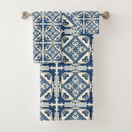 Mediterrane Tegels, Portugees, Azulejo, Majolica Bad Handdoek