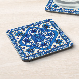 Mediterrane Tegels, Portugees, Azulejo, Majolica Bier Onderzetter