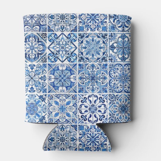 Mediterrane Tegels, Portugees, Azulejo, Majolica Blikjeskoeler (Achterkant)