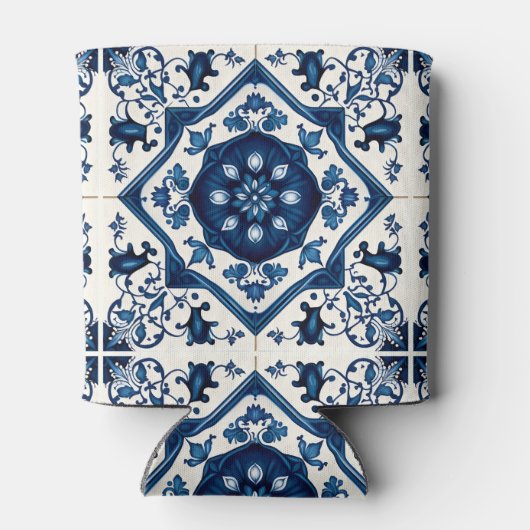 Mediterrane Tegels, Portugees, Azulejo, Majolica Blikjeskoeler (Achterkant)