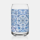 Mediterrane Tegels, Portugees, Azulejo, Majolica Blikvorm Glas (Voorkant)