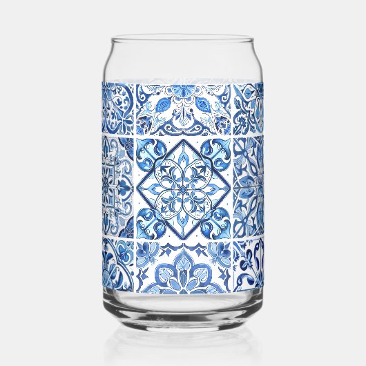 Mediterrane Tegels, Portugees, Azulejo, Majolica Blikvorm Glas (Links)