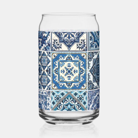 Mediterrane Tegels, Portugees, Azulejo, Majolica Blikvorm Glas (Links)