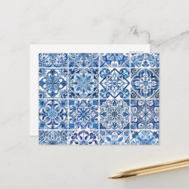 Mediterrane Tegels, Portugees, Azulejo, Majolica Briefkaart