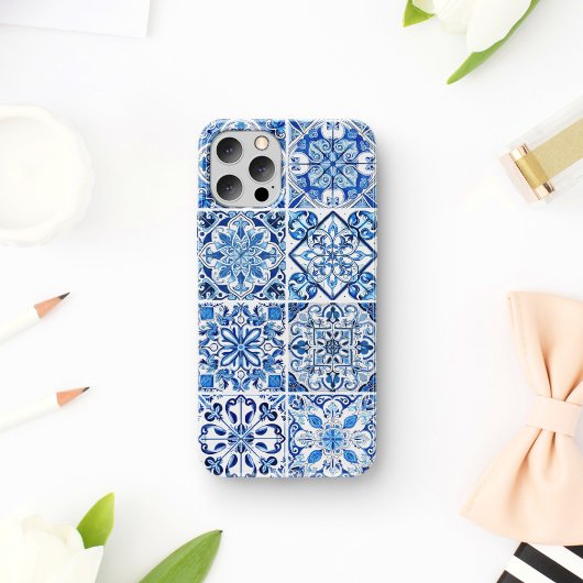 Mediterrane Tegels, Portugees, Azulejo, Majolica Case-Mate iPhone Case