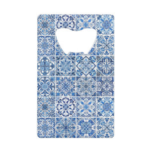Mediterrane Tegels, Portugees, Azulejo, Majolica Creditkaart Flessenopener