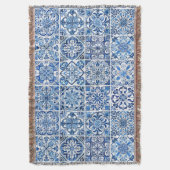 Mediterrane Tegels, Portugees, Azulejo, Majolica Deken (Voorkant Verticaal)