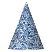 Mediterrane Tegels, Portugees, Azulejo, Majolica Feesthoedjes (Links)