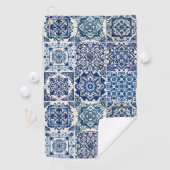 Mediterrane Tegels, Portugees, Azulejo, Majolica Golfhanddoek (Insitu)