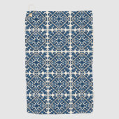 Mediterrane Tegels, Portugees, Azulejo, Majolica Golfhanddoek (Voorkant)