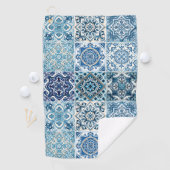 Mediterrane Tegels, Portugees, Azulejo, Majolica Golfhanddoek (Insitu)