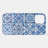 Mediterrane Tegels, Portugees, Azulejo, Majolica iPhone Hoesje (Achterkant horizontaal)