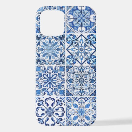 Mediterrane Tegels, Portugees, Azulejo, Majolica iPhone Hoesje (Achterkant)