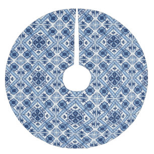 Mediterrane Tegels, Portugees, Azulejo, Majolica Kerstboom Rok