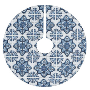 Mediterrane Tegels, Portugees, Azulejo, Majolica Kerstboom Rok
