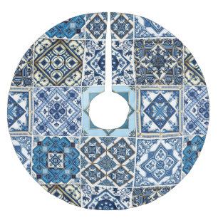 Mediterrane Tegels, Portugees, Azulejo, Majolica Kerstboom Rok