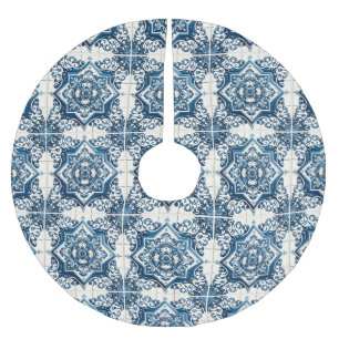 Mediterrane Tegels, Portugees, Azulejo, Majolica Kerstboom Rok