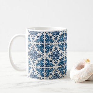 Mediterrane Tegels, Portugees, Azulejo, Majolica Koffiemok