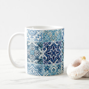 Mediterrane Tegels, Portugees, Azulejo, Majolica Koffiemok