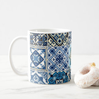 Mediterrane Tegels, Portugees, Azulejo, Majolica Koffiemok