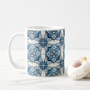 Mediterrane Tegels, Portugees, Azulejo, Majolica Koffiemok