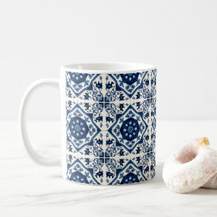 Mediterrane Tegels, Portugees, Azulejo, Majolica Koffiemok