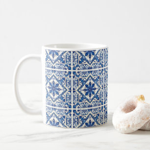 Mediterrane Tegels, Portugees, Azulejo, Majolica Koffiemok