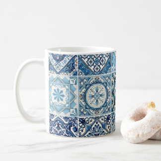 Mediterrane Tegels, Portugees, Azulejo, Majolica Koffiemok