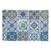 Mediterrane Tegels, Portugees, Azulejo, Majolica Kussensloop (Achterkant)