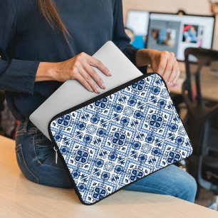 Mediterrane Tegels, Portugees, Azulejo, Majolica Laptop Sleeve