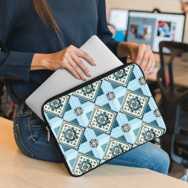 Mediterrane Tegels, Portugees, Azulejo, Majolica Laptop Sleeve