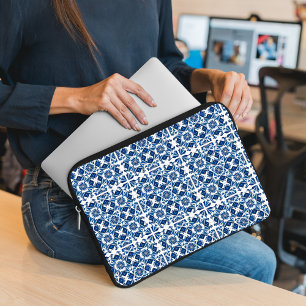 Mediterrane Tegels, Portugees, Azulejo, Majolica Laptop Sleeve