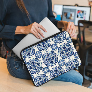Mediterrane Tegels, Portugees, Azulejo, Majolica Laptop Sleeve