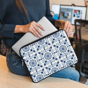 Mediterrane Tegels, Portugees, Azulejo, Majolica Laptop Sleeve