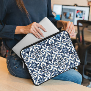Mediterrane Tegels, Portugees, Azulejo, Majolica Laptop Sleeve