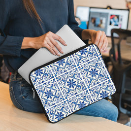 Mediterrane Tegels, Portugees, Azulejo, Majolica Laptop Sleeve