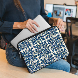 Mediterrane Tegels, Portugees, Azulejo, Majolica Laptop Sleeve