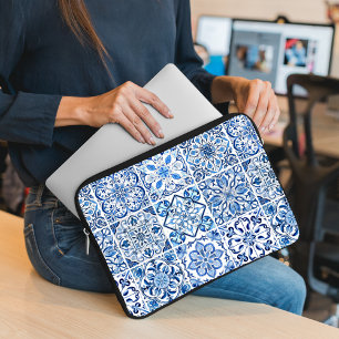 Mediterrane Tegels, Portugees, Azulejo, Majolica Laptop Sleeve