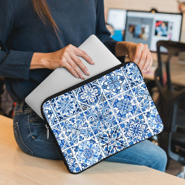 Mediterrane Tegels, Portugees, Azulejo, Majolica Laptop Sleeve