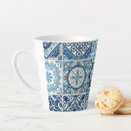 Mediterrane Tegels, Portugees, Azulejo, Majolica Latte Mok