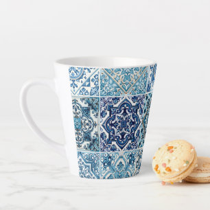 Mediterrane Tegels, Portugees, Azulejo, Majolica Latte Mok
