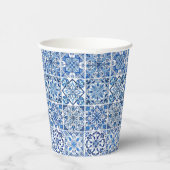 Mediterrane Tegels, Portugees, Azulejo, Majolica Papieren Bekers (Rechts)