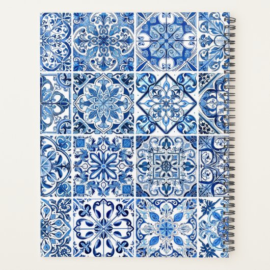 Mediterrane Tegels, Portugees, Azulejo, Majolica Planner (Achterkant)