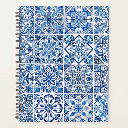Mediterrane Tegels, Portugees, Azulejo, Majolica Planner (Voorkant)