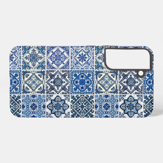 Mediterrane Tegels, Portugees, Azulejo, Majolica Samsung Galaxy Hoesje (Achterkant horizontaal)