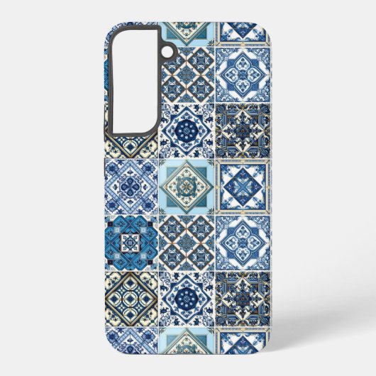Mediterrane Tegels, Portugees, Azulejo, Majolica Samsung Galaxy Hoesje (Achterkant)
