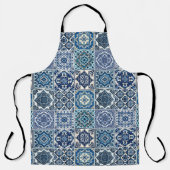 Mediterrane Tegels, Portugees, Azulejo, Majolica Schort (Voorkant)